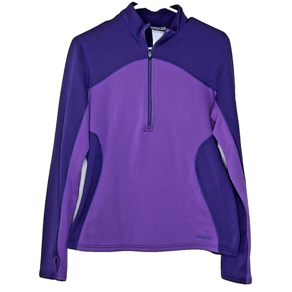 Patagonia Polartec Power Dry Women's Fleece Size Medium Purple Half Zip Jacket